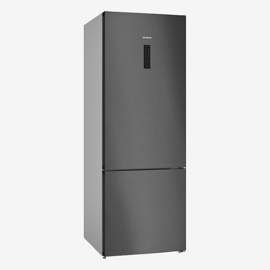 iQ300 free-standing fridge-freezer with freezer at bottom 193 x 70 cm Brushed black steel antiFingerprint, Total noFrost
