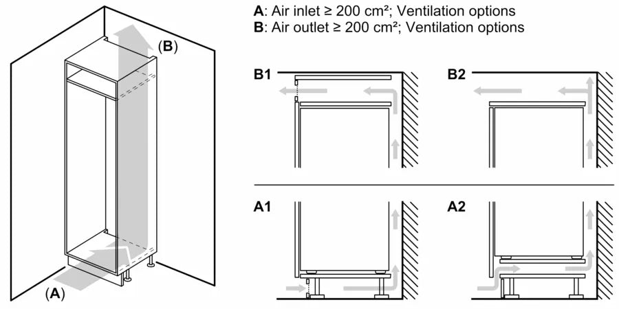 iQ700 built-in fridge 177.2 x 55.8 cm soft close flat hinge