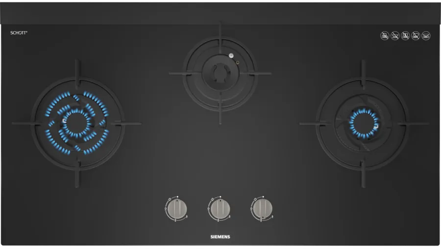 iQ300 Gas hob 90 cm Tempered glass, Black