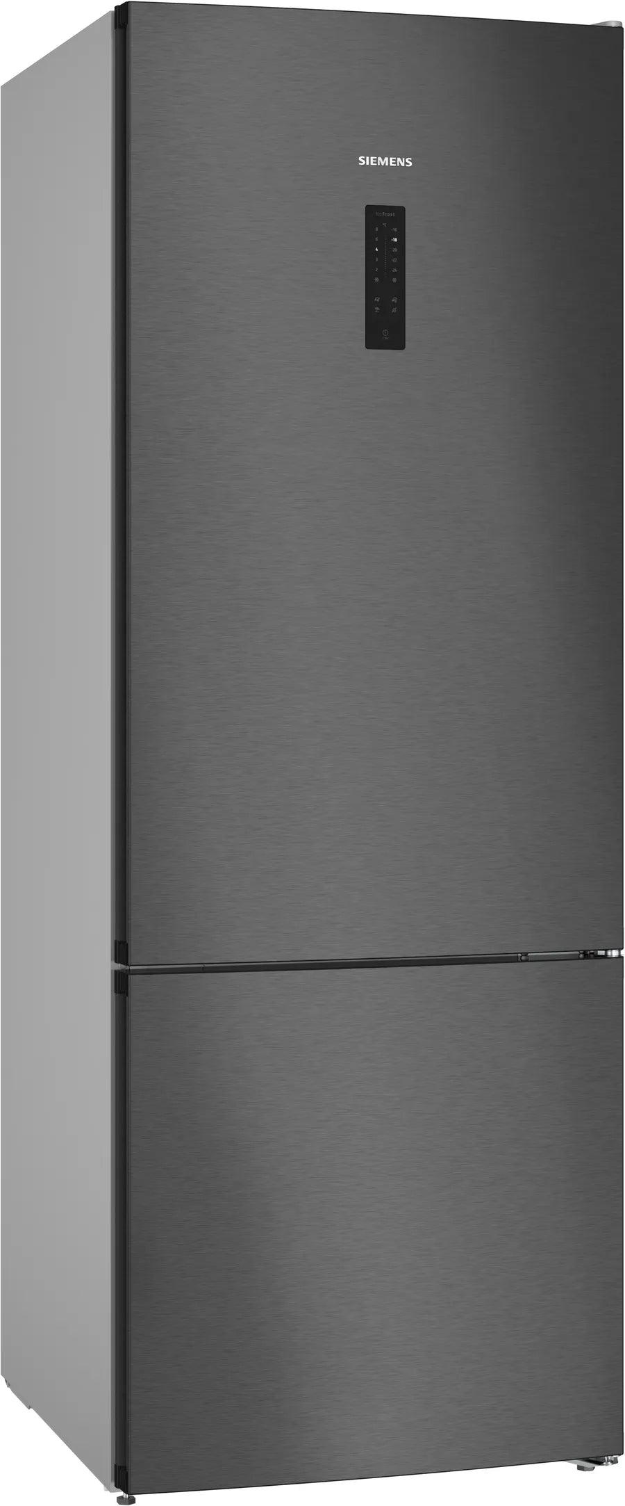 iQ300 free-standing fridge-freezer with freezer at bottom 193 x 70 cm Brushed black steel antiFingerprint, Total noFrost