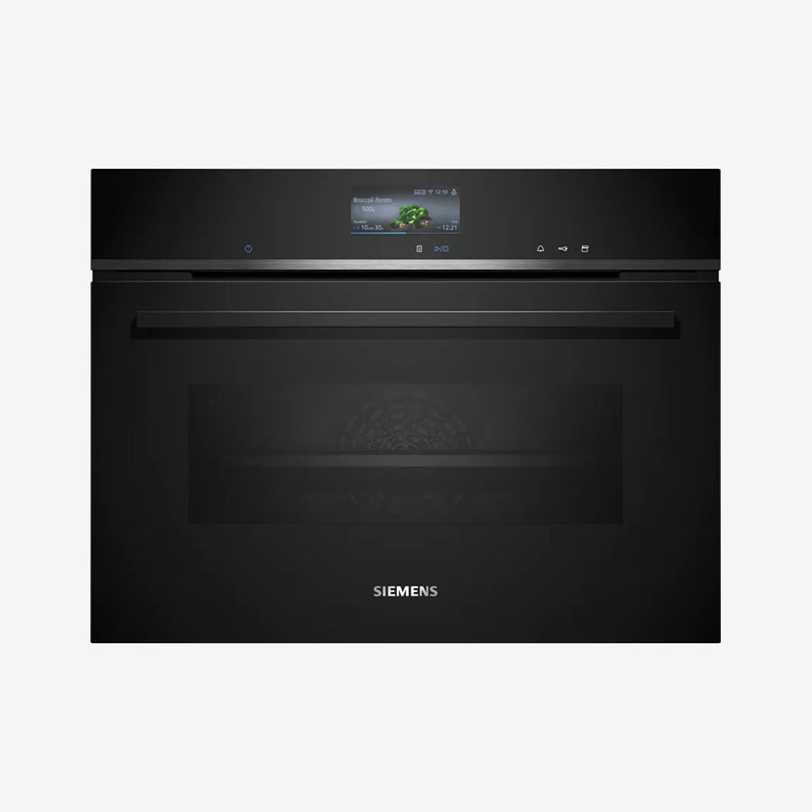 iQ700 Built-in compact oven with steam function 60 x 45 cm Black