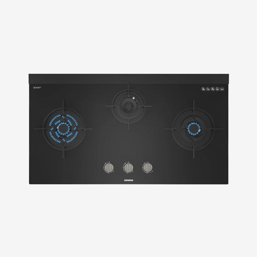 iQ300 Gas hob 90 cm Tempered glass, Black