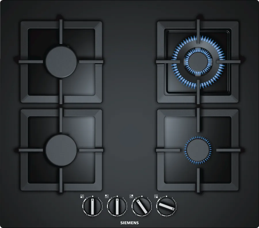 iQ500 Gas hob 60 cm Tempered glass, Black