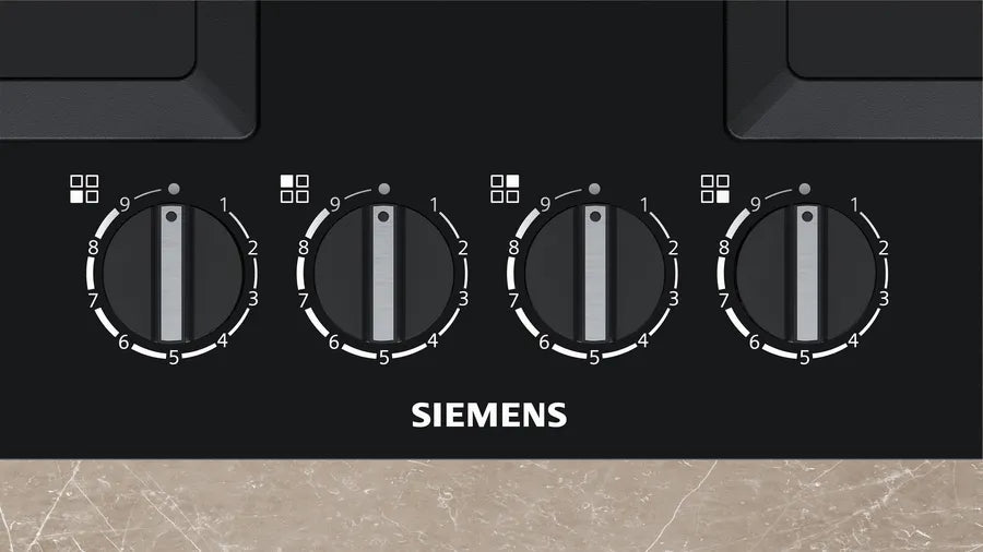 iQ500 Gas hob 60 cm Tempered glass, Black