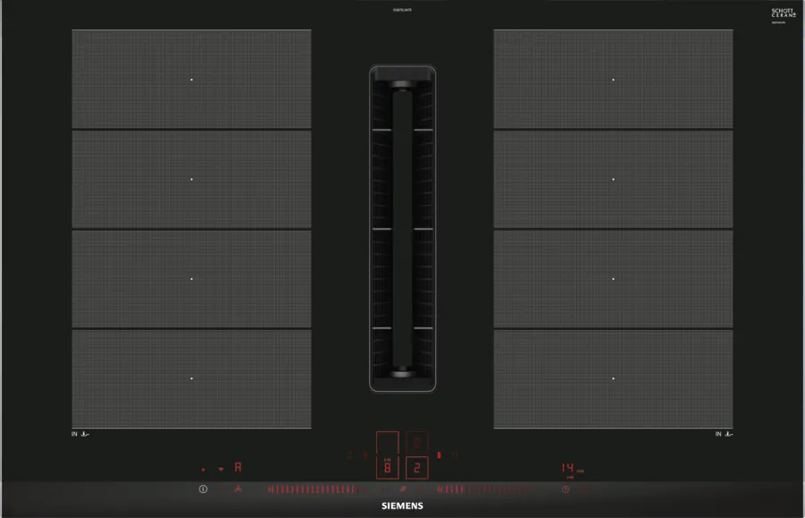 iQ700 Induction hob with integrated ventilation system 80 cm surface mount with frame