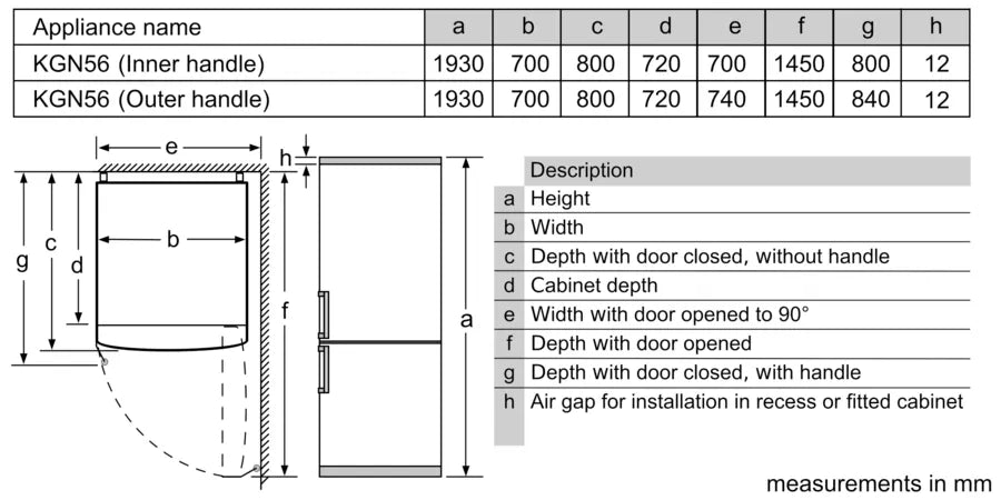 iQ300 free-standing fridge-freezer with freezer at bottom 193 x 70 cm Brushed black steel antiFingerprint, Total noFrost