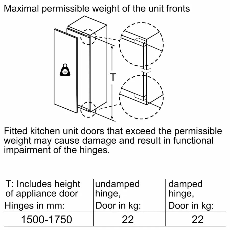 iQ700 built-in fridge 177.2 x 55.8 cm soft close flat hinge